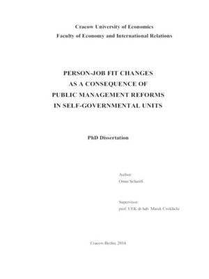 cover image of Person-Job Fit Changes As a Consequence of Public Management Reforms In Self-Governmental Units